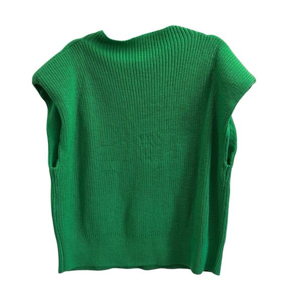 Aritzia Babaton Hazlitt Merino Wool Shoulder Pad Green Sweater Vest NWOT - Picture 4 of 11